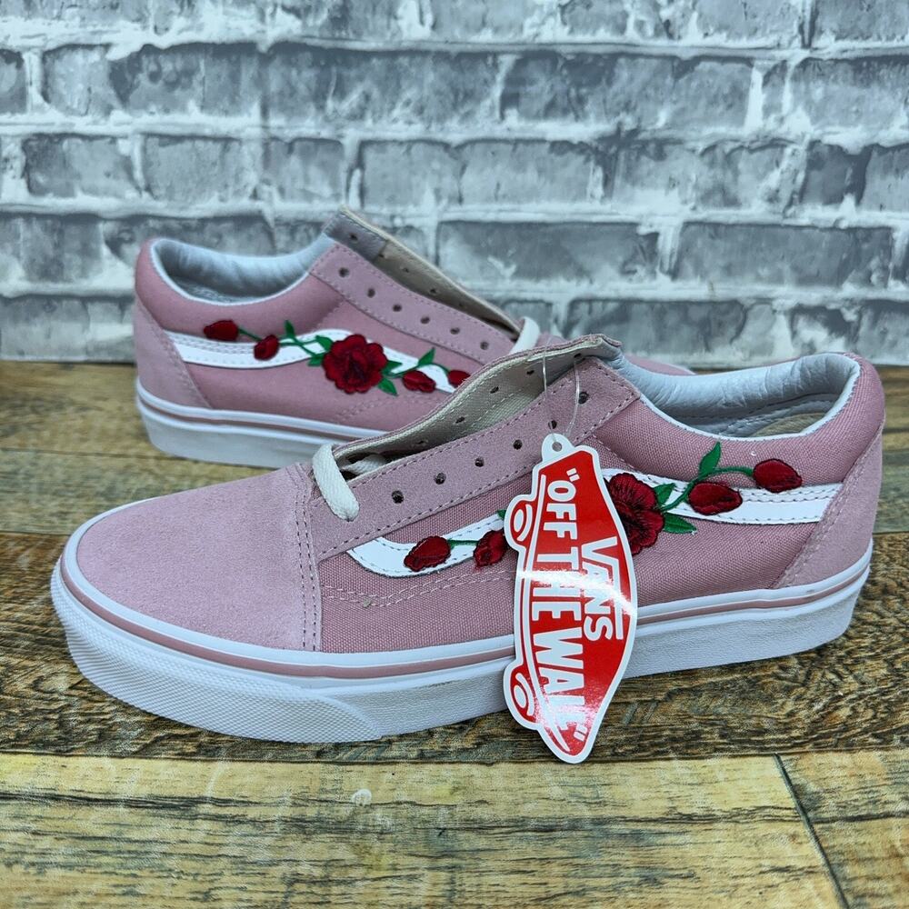 Vans Old Skool Zephyr True White Rose Custom VN0A31Z9LVH Womens Size 7/ Mens 5.5